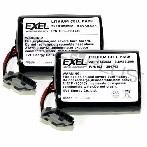 Visonic Hochleistungs PowerMax 103-304742 Alarm Glocke Box Sirene Exel Batterie für MCS-740 (2Stk 4.0Ah) von EXEL