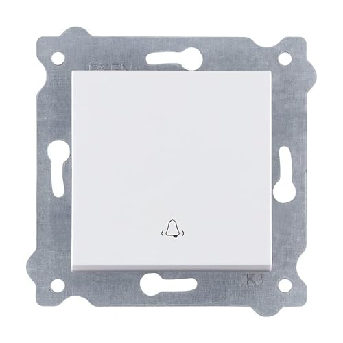 EXEN - Klingeltaster Unterputz 1-fach - Türklingel Schalter Klingelknopf Weiß - All-in-One Kompatibel mit Serien KARELL/ODAK/COMFORT von Marke EXEN - 207/01E von EXEN