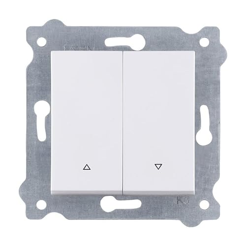 EXEN - Rollladenschalter Unterputz 2-fach - Jalousieschalter Schalter Weiß - All-in-One Kompatibel mit Serien KARELL/ODAK/COMFORT von Marke EXEN - 217/01E von EXEN