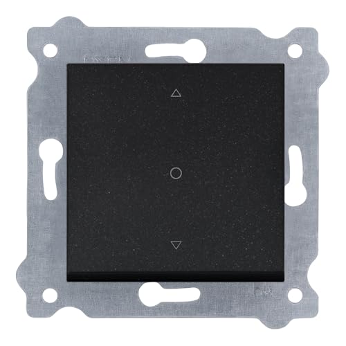 EXEN - Rollladenschalter Unterputz 3-fach - Jalousieschalter Schalter Schwarz Metallic - All-in-One Kompatibel mit Serien KARELL/ODAK/COMFORT von Marke EXEN - 218/14E EXEN - Rollladenschalter Unterputz 3-fach - Jalousieschalter Schalter Schwarz Metallic - All-in-One Kompatibel mit Serien KARELL/ODAK/COMFORT von Marke EXEN - 218/14E von EXEN