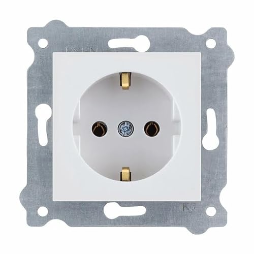 EXEN - Schuko Steckdose Unterputz Weiß - 16A 250V Einsatz Schutzkontakt - All-in-One Kompatibel mit Serien KARELL/ODAK/COMFORT - 237/01E EXEN - Schuko Steckdose Unterputz Weiß - 16A 250V Einsatz Schutzkontakt - All-in-One Kompatibel mit Serien KARELL/ODAK/COMFORT - 237/01E von EXEN