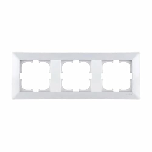 EXEN - Serie ODAK Rahmen 3-fach für Lichtschalter und Steckdose - Panel für Wandlichtschalter und Steckdosen - Weiß - 224mm - O103/01E EXEN - Serie ODAK Rahmen 3-fach für Lichtschalter und Steckdose - Panel für Wandlichtschalter und Steckdosen - Weiß - 224mm - O103/01E von EXEN