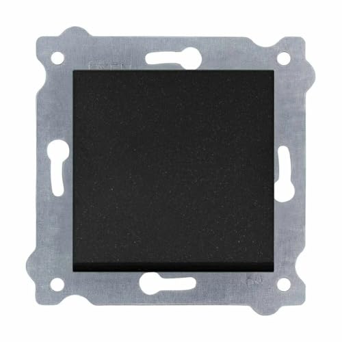 EXEN - Treppenschalter Unterputz 1-fach - Passiver Wechselschalter Schwarz Metallic - All-in-One Kompatibel mit Serien KARELL/ODAK/COMFORT von Marke EXEN - 209/14E von EXEN