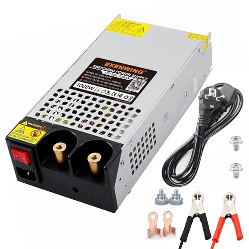 EXENWING Schaltnetzteil Trafo 12V 80A | 1000Watt Netzteil Transformator Spannungswandler AC 220V/230V auf DC 12Volt mit Netzkabel für LED-Streifen,3D Drucker,und Industrielle Ausstattungng von EXENWING