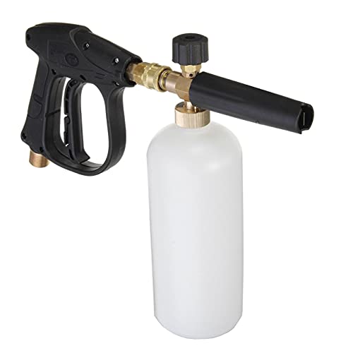 1L 3000PSI Schuimpistool Hogedrukreiniger Sneeuwschuimlans Rioolborstelfittingen Schoon pistool voor breeuwen, vullen, verzegelen, thuis en op kantoor (kleur: rood) (goud) von EXENXA