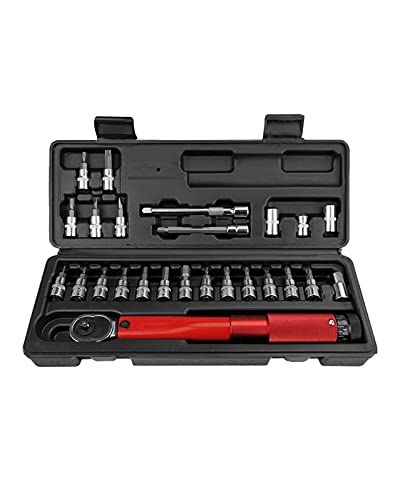 EXENXA Drehmomentschlüssel 25 Stück 2-24 NM Drehmomentschlüssel Drive Einstellbarer Drehmomentschlüssel Reparaturwerkzeuge Fahrrad Reparaturwerkzeug Fahrrad Handwerkzeug-Set EXENXA Drehmomentschlüssel 25 Stück 2-24 NM Drehmomentschlüssel Drive Einstellbarer Drehmomentschlüssel Reparaturwerkzeuge Fahrrad Reparaturwerkzeug Fahrrad Handwerkzeug-Set von EXENXA