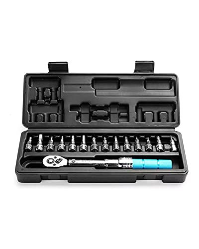 EXENXA Drehmomentschlüssel Drehmomentschlüssel 1-25 Stück 1/4 Zoll 2-14 Nm Verstellbarer Drehmomentschlüssel Reparaturwerkzeuge Fahrrad Reparaturwerkzeug (Größe:2) () von EXENXA