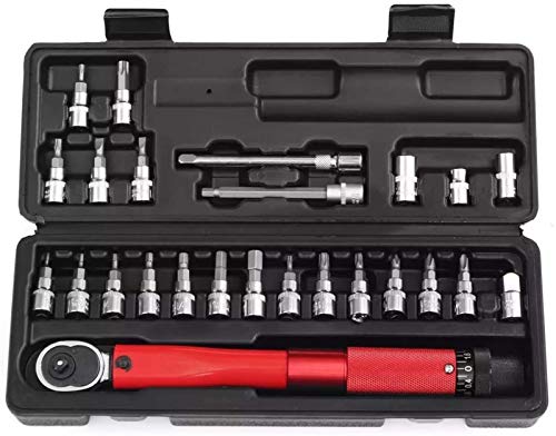 EXENXA Start 25 Stück Fahrrad Drehmomentschlüssel 1/4 Zoll Drehmomentschlüssel Steckschlüssel-Set 2-24 Nm Hardware-Werkzeuge EXENXA Start 25 Stück Fahrrad Drehmomentschlüssel 1/4 Zoll Drehmomentschlüssel Steckschlüssel-Set 2-24 Nm Hardware-Werkzeuge von EXENXA