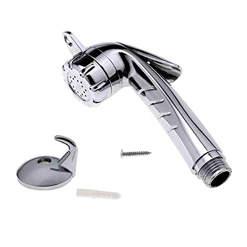 EXFEA Brausekopf ABS Duschkopf 1/2''Taste Handbrause Camping Handdusche Toilette Brause Bootsdusche Chrom von VOXIN