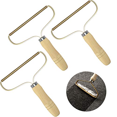 Triumphant Fusselentferner (3 Pack) für Kleidung Manueller Fuzz Shaver Wiederverwendbarer Doppelseitiger Fusselentferner Reisenbürste zum Entfernen von Fusseln Tierhaaren Staub in Kleidung und Möbeln von EXFEA
