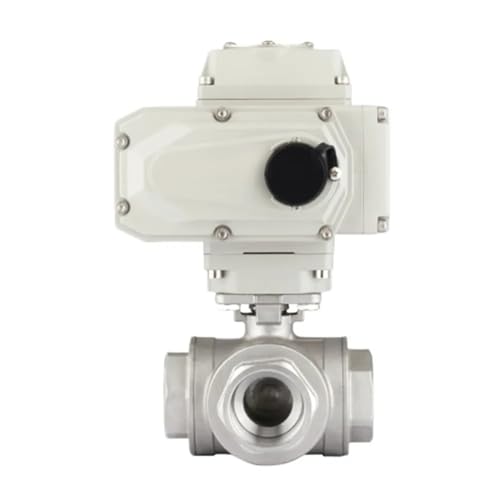 EXHOYAJB KPL-Q914/5 motorisierter 3-Wege-Kugelhahn DN08-DN100 Gewindeanschluss Elektroventil Automatisches Regelventil for Wasser, Flüssigkeit, Dampf(DN65) von EXHOYAJB