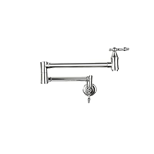 EXHOYAJB Pot Filler Faucet Wall Mounted Brass Structure with Chrome Finish Commercial Kitchen Sink Faucet Folding Stretchable with Single Hole Two Handles EXHOYAJB Pot Filler Faucet Wall Mounted Brass Structure with Chrome Finish Commercial Kitchen Sink Faucet Folding Stretchable with Single Hole Two Handles von EXHOYAJB