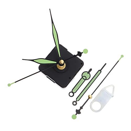 EXHUMKY 1 Satz DIY Stumm Uhrwerk mit Zeigern für Wanduhr Reparatur und Geräuschloser Mechanik und Nachtleuchtenden Zeigern ohne Batterie von EXHUMKY
