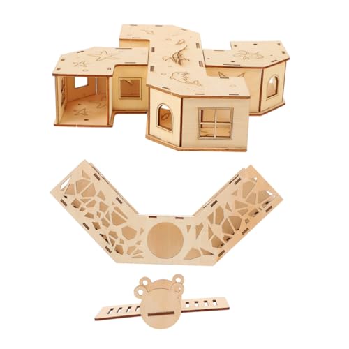 EXHUMKY 1 Satz Hamster Tunnel Teiliges Pet Exercising Toy mit Wippe und Premium Holz für Kleine Haustiere Bietet Spaß und Bewegung im Labyrinth EXHUMKY 1 Satz Hamster Tunnel Teiliges Pet Exercising Toy mit Wippe und Premium Holz für Kleine Haustiere Bietet Spaß und Bewegung im Labyrinth von EXHUMKY
