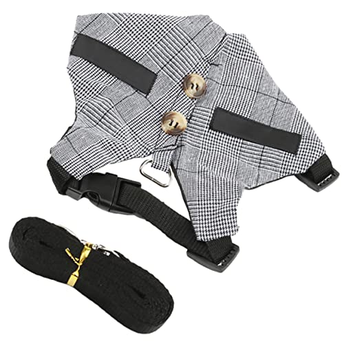 EXHUMKY 1 Satz Kaninchen Geschirr und Leine Set Verstellbar für Kleine Haustiere Atmungsaktiv und Bequem für Tägliche Training und Outdoor Aktivitäten von EXHUMKY