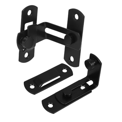 EXHUMKY 1 Satz Kompakter Türschloss Hasp Lock aus Kohlenstoffstahl Langlebig und Robust für Fenster und Schranktüren Einfache Installation Schützt vor Unbefugtem Zugriff Teiliges von EXHUMKY