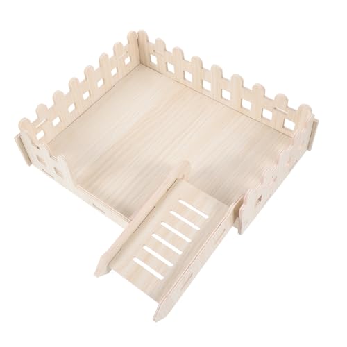 EXHUMKY 1satz Hamster Plattform Spielzeug Aus Holz Mit Leiter Stabiler Käfigstand Für Meerschweinchen Und Nagetiere Für Spiel Und Bewegung Dekoration von EXHUMKY