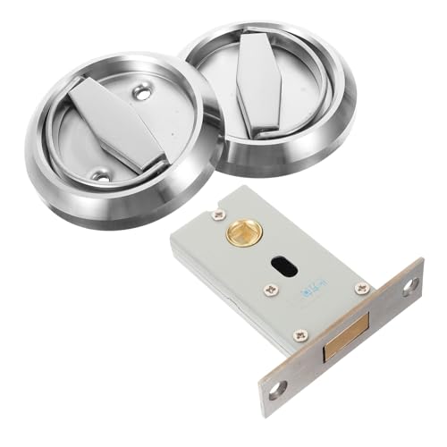 EXHUMKY 1 Satz Verstecktes Türschloss mit Minimalistischen Griff für Schlafzimmer Badezimmer und Bietet Elegante und Design von EXHUMKY