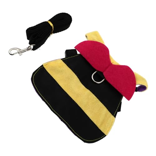 EXHUMKY 1satz Praktisches Kaninchen-Geschirr Mit Leine Süßes Bunny-Westen Sommer Für Fotos Und Ausflüge Leicht Auszuziehen Mit Praktischem Haken Für Leinenbefestigung von EXHUMKY