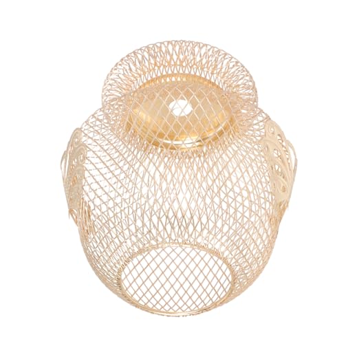 EXHUMKY 1 Stück Goldfarbener Eisen Lampenschirm Elegante Lichtabdeckung für Wohnräume Geeignet für Steh und Tischlampen Warme Atmosphären Jedem von EXHUMKY