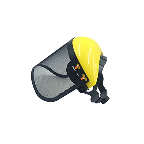 EXHUMKY 1 Stück Rasenmäher Schutzhelm Robuste Gartenmütze mit Verstellbarem Kinnriemen Flexibler Passform Breitem Schutzbereich und Komfortabler Polsterung für Sicheres Zufällige Farbe von EXHUMKY