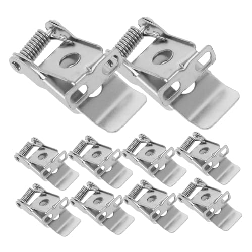 EXHUMKY 10 Stück Federklemmen für Einbauleuchten Robuste Metallclips für Deckenleuchten Langlebige Halterung für Panellampen Installieren Geeignet für Badezimmer und Feuchte Räume von EXHUMKY