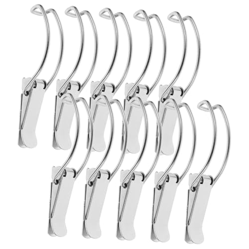 EXHUMKY 10 Stück Hasp Latch Rostfreies Buckle für Schmuckkasten Werkzeugkiste und Holzbox Kompakte und Langlebige Spring Toggle Latches von EXHUMKY