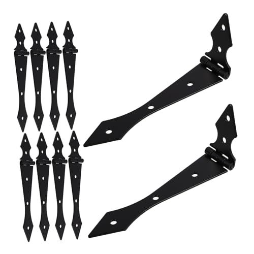 EXHUMKY 10 Stück Teiliges Gartentor Hinge Robustem Eisen Scharniere für Zauntore Gartenpforten und Reparaturen Korrosionsgeschützt Dekoratives Design für Hohe Belastungen von EXHUMKY