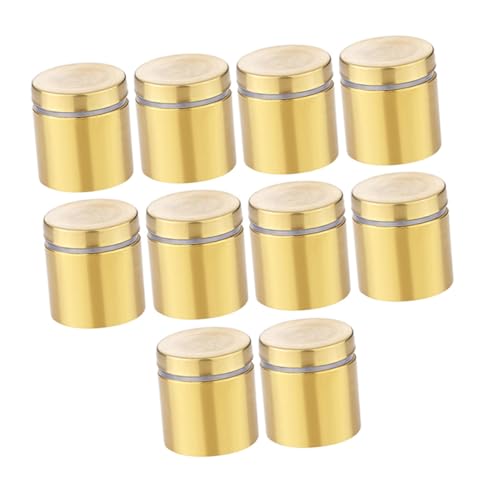 EXHUMKY 10 Stück Teiliges Goldfarbene Edelstahl Abstandshalterschrauben Rostfrei Kratzfest für Glas und Acrylschilder Wandhalterungen für Werbung Bilderrahmen Innen und Außenbereich EXHUMKY 10 Stück Teiliges Goldfarbene Edelstahl Abstandshalterschrauben Rostfrei Kratzfest für Glas und Acrylschilder Wandhalterungen für Werbung Bilderrahmen Innen und Außenbereich von EXHUMKY