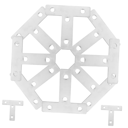 EXHUMKY 10 Stück Teiliges T-förmige Edelstahl Eckwinkel Winkelverbinder Möbel Reparaturplatten Stabile Metallhalter für DIY Projekte EXHUMKY 10 Stück Teiliges T-förmige Edelstahl Eckwinkel Winkelverbinder Möbel Reparaturplatten Stabile Metallhalter für DIY Projekte von EXHUMKY