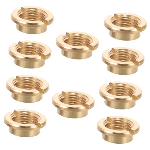 EXHUMKY 10Stücke Quarz Uhrwerk Mutter für Uhr Reparatur Goldene Runde Schraubmutter für Mechanismus Langlebig und Elegant für DIY Uhrenprojekte von EXHUMKY