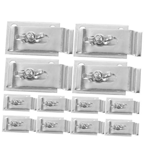 EXHUMKY 12 Sätze Teiliges Set Edelstahl Unterbau Spülbecken Clips Montagebefestigungen für Küchen und Badezimmerwaschbecken Robuste Halterungen für Einfache Installation ohne Bohren von EXHUMKY