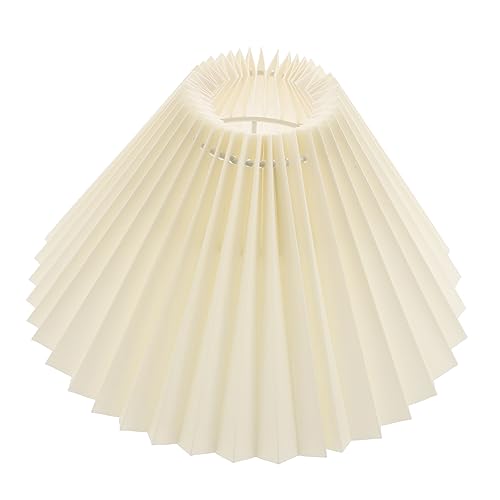 EXHUMKY 1Stück Plissierter Stofflampenschirm Eleganter Lichtschutz für Stehlampe Klappdesign für Einfache Lagerung und Transport Hochwertiges Material von EXHUMKY