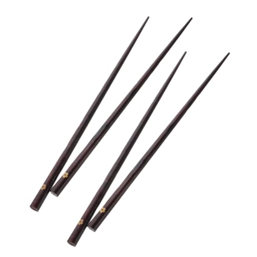 EXHUMKY 2 Paare Sakura Anti-schlupf-stäbchen Koreanische Bratstäbchen Essstäbchen Mit Holzgriff Tragbare Stäbchen Wiederverwendbare Essstäbchen Sushi -stäbchen Nudelstäbchen Hölzern von EXHUMKY