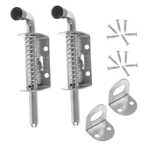 EXHUMKY 2 Sätze Feder Türschließer Tragbare Tür und Fensterlatch für Gartentore Robust und Installieren mit Starkem Verriegelungsmechanismus für Verschiedene Anwendungen von EXHUMKY
