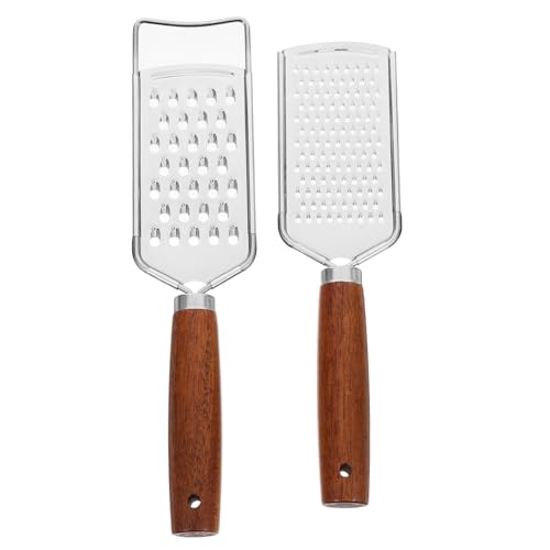 EXHUMKY 2 Stück Käsereibe Multi Gemüse grob Zitrusfrüchte handhaben Zitrone Cutter Kleine Reibe Hartkäse Reibe mit ergonomischem Griff Kartoffelschredder Non-Rutip-Griff Holz Silber EXHUMKY 2 Stück Käsereibe Multi Gemüse grob Zitrusfrüchte handhaben Zitrone Cutter Kleine Reibe Hartkäse Reibe mit ergonomischem Griff Kartoffelschredder Non-Rutip-Griff Holz Silber von EXHUMKY