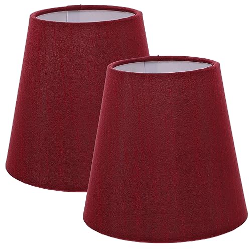 EXHUMKY 2 Stück Kleine Stofflampenschirme Retro Clip Lampenschirme für Tisch Steh Wand und Pendelleuchten Design Weinrot Vielseitig Einsetzbar als Dekoration und Schutz für Leuchten EXHUMKY 2 Stück Kleine Stofflampenschirme Retro Clip Lampenschirme für Tisch Steh Wand und Pendelleuchten Design Weinrot Vielseitig Einsetzbar als Dekoration und Schutz für Leuchten von EXHUMKY