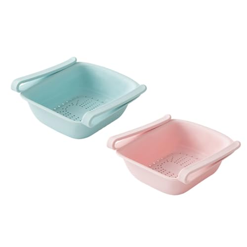 EXHUMKY 2 Stück Küchen Abtropfkorb Multifunktionale Obst und Gemüsewaschschalen mit Praktischem Design für Aufbewahrung Blau EXHUMKY 2 Stück Küchen Abtropfkorb Multifunktionale Obst und Gemüsewaschschalen mit Praktischem Design für Aufbewahrung Blau von EXHUMKY