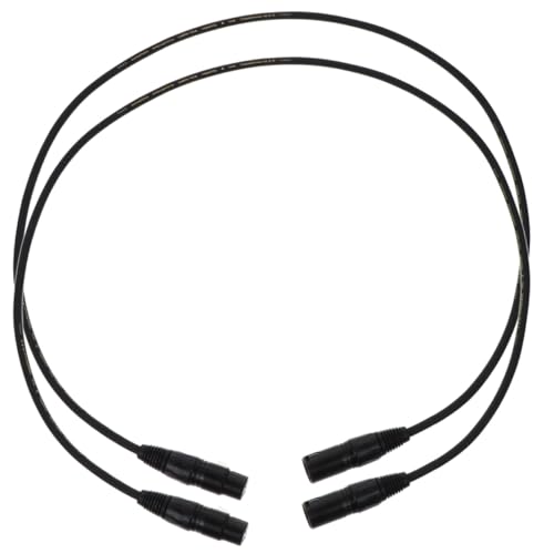 EXHUMKY 2 Stück Xlr Kabel Mikrofonkabel Geschirmt mit Kupferkern Flexibel und Langlebig für Tonmischpult Lautsprecher Bühne Konzert Hochzeit und Bar Geeignet Professionelles Audiokabel von EXHUMKY