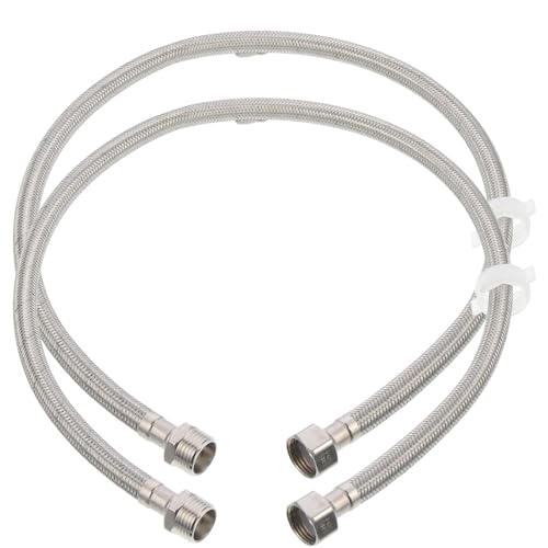 EXHUMKY 2 Stück Zulaufschlauch für Waschmaschine Teiliges Flexible Verlängerung Kompatibel mit Gängigen Modellen Leicht zu Installieren für Waschmaschinen von EXHUMKY