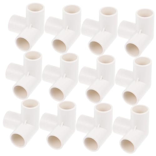 EXHUMKY 20 Stück Teiliges PVC Wege Rohrverbinder Tee Fittings Korrosionsbeständig Verschleißfest für Gartenregale Stühle Wasserversorgung Weiß Langlebig Glatte Oberfläche von EXHUMKY