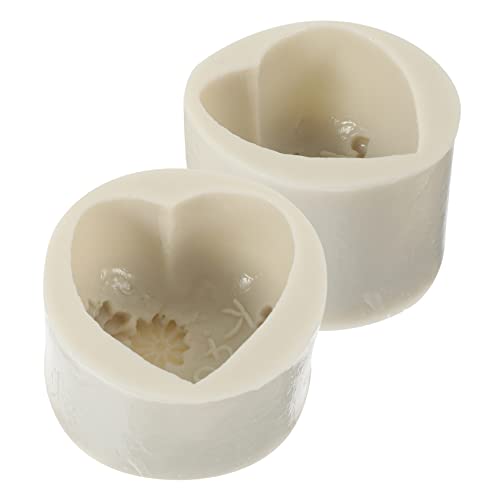 EXHUMKY 2Stücke Herzförmige Silikonform Leicht zu Entfernende DIY Form für Fondant und Kreative Backprojekte und von EXHUMKY