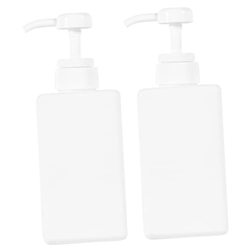 EXHUMKY 2Stücke Kunststoff Pumpflaschen Tragbare Reisespender für Lotion Shampoo und Flüssigseifen Hochwertige Nachfüllbare Flasche mit Handpumpe von EXHUMKY