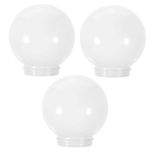 EXHUMKY 3 Stück Teiliges Lampenschirm Kugel Lampenschirme für Wand und Deckenleuchten Durchmesser Schrauböffnung für Garten und Außenbereich von EXHUMKY