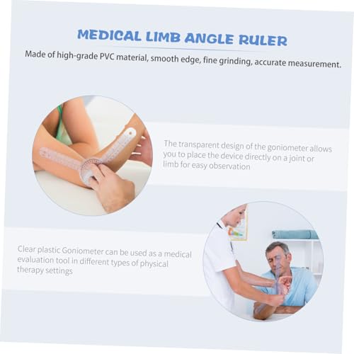 EXHUMKY 3 Stück Transparenter Teiliger Medizinischer Goniometer Winkelmesser mit Zentimeterskala für Präzise Gelenkwinkelmessung und Physiotherapeutische Anwendung im EXHUMKY 3 Stück Transparenter Teiliger Medizinischer Goniometer Winkelmesser mit Zentimeterskala für Präzise Gelenkwinkelmessung und Physiotherapeutische Anwendung im von EXHUMKY