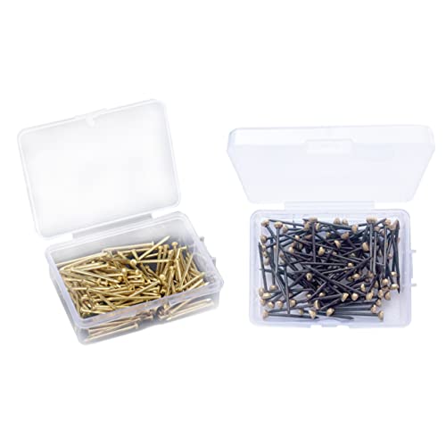EXHUMKY 300 Stück Bilderrahmen Nägel Set Professionelle Bilderhaken mit Schwarzem Kupferkopf und Goldenen Holzstiften für Wandbefestigungen Robuste und Langlebige Bildfixierung für EXHUMKY 300 Stück Bilderrahmen Nägel Set Professionelle Bilderhaken mit Schwarzem Kupferkopf und Goldenen Holzstiften für Wandbefestigungen Robuste und Langlebige Bildfixierung für von EXHUMKY
