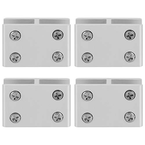 EXHUMKY 4 Stück Aluminiumlegierung Glasklemmen Fixierung für Dickes für Badezimmer Weinregale und Vitrinen Langlebig und Stabil EXHUMKY 4 Stück Aluminiumlegierung Glasklemmen Fixierung für Dickes für Badezimmer Weinregale und Vitrinen Langlebig und Stabil von EXHUMKY