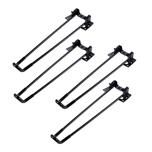 EXHUMKY 4 Stück Klappbare Tischbeine Metall Einfache Haarnadel Design Tischbeine für Couchtische Schreibtische Nachttische und Bänke Belastbar von EXHUMKY