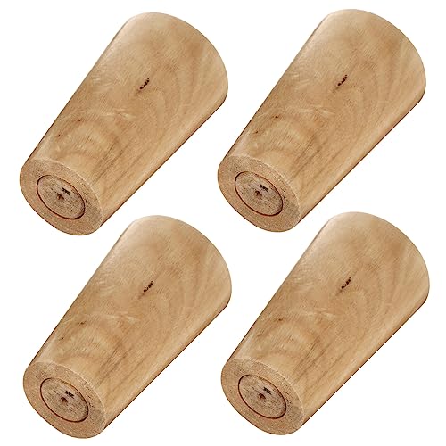 EXHUMKY 4 Stück Möbelbeine Aus Holz Runde Sofafüße Stabil Und Tragfähig Mit Bodenschutzpolstern Geeignet Für Stühle Sofas Tische Und Schränke von EXHUMKY
