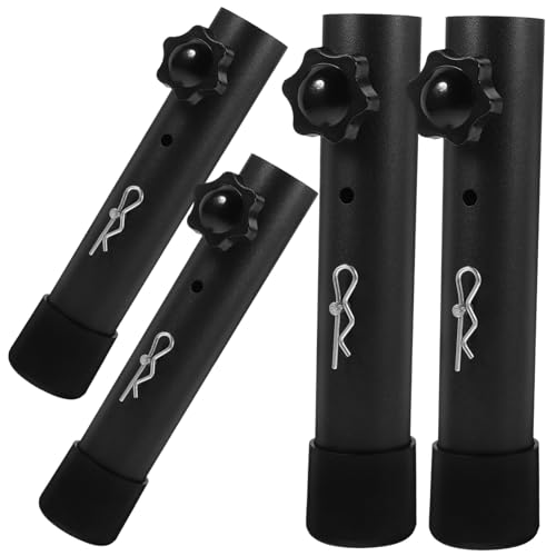 EXHUMKY 4 Stück Tischbeinverlängerungen Höhenverstellbar und Metall für Schreibtische und Arbeitstische Einfache Installation ohne Werkzeug Design für Zusätzlichen von EXHUMKY